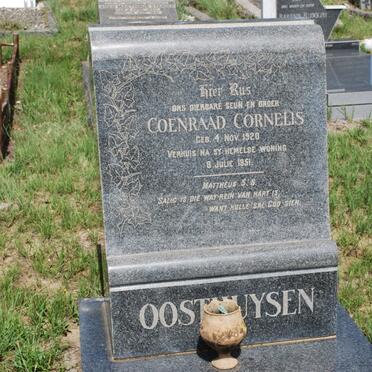 OOSTHUYSEN Coenraad Cornelis 1920-1951