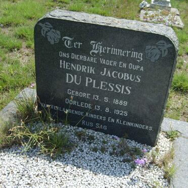 PLESSIS Hendrik Jacobus, du 1889-1925