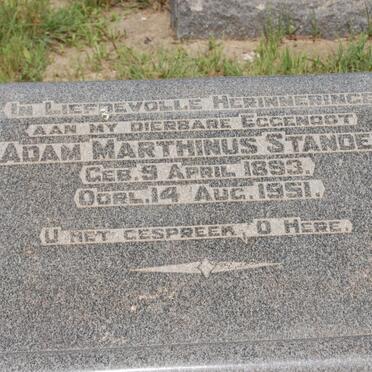 STANDER Adam Marthinus 1893-1951 