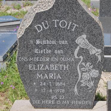 TOIT Elizabeth Maria, du 1884-1978
