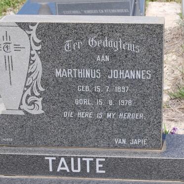 TAUTE Marthinus Johannes 1897-1978