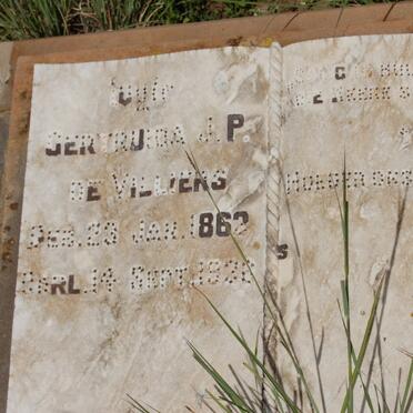 VILLIERS Gertruida J.P., de 1862-193?