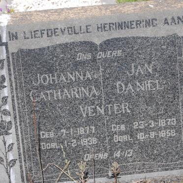 VENTER Jan Daniel 1873-1958 &amp; Johanna Catharina 1877-1938