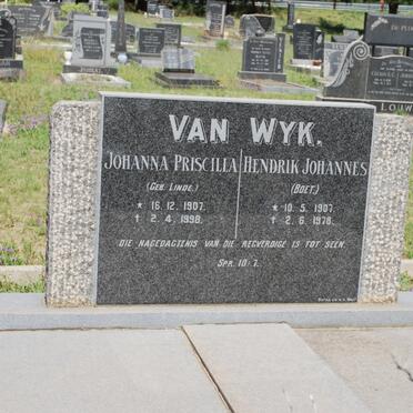 WYK Hendrik Johannes, van 1907-1978 &amp; Johanna Priscilla LINDE 1907-1998