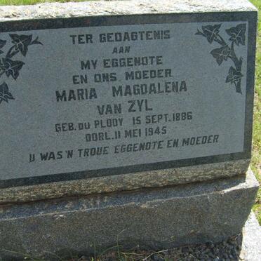 ZYL Maria Magdalena, van nee DU PLOOY 1886-1945