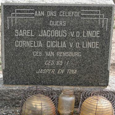 LINDE Sarel Jacobus, v.d  &amp;  Cornelia Cicilia VAN RENSBURG