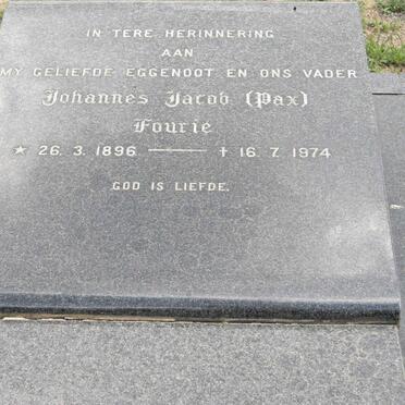 FOURIE Johannes Jacob 1896-1974