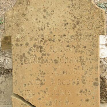 LINDE Fransina Johanna, van der nee VAN ROOYEN 1899-1932