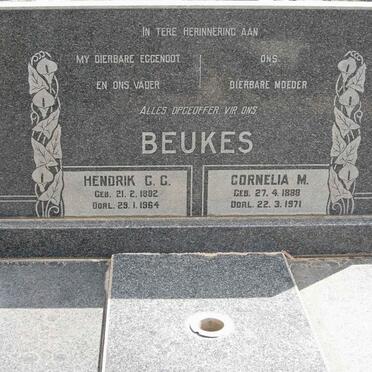 BEUKES Hendrik G.G. 1892-1964 &amp; Cornelia M. 1888-1971