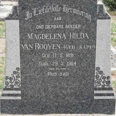 ROOYEN Magdalena Hilda, van nee KAPP 1891-1964