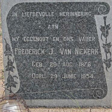 NIEKERK Frederick J., van 1876-1954