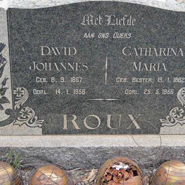 ROUX David Johannes 1867-1956 &amp; Catharina Maria BESTER 1882-1956