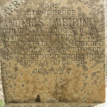 MEIRING Andries J. 1900-1958