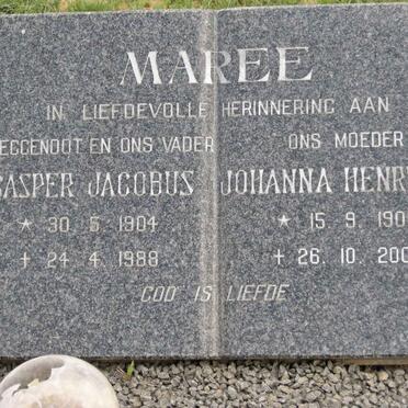 MAREE Casper Jacobus 1904-1988 &amp; Johanna Henrika T. 1906-2000