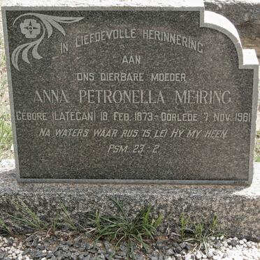 MEIRING Anna Petronella nee LATEGAN 1873-1961