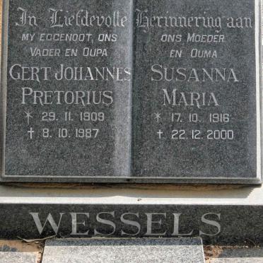 WESSELS Gert Johannes Pretorius 1909-1987 &amp; Susanna Maria 1916-2000