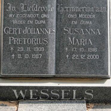 WESSELS Gert Johannes Pretorius 1909-1987 &amp; Susanna Maria 1916-2000