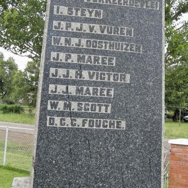 Free State, VERKEERDEVLEI, NG Kerk, Burghermonument