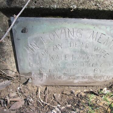 LAMONT Kate 1895-1937