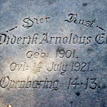 ELS Diderik Arnoldus 1901-1921