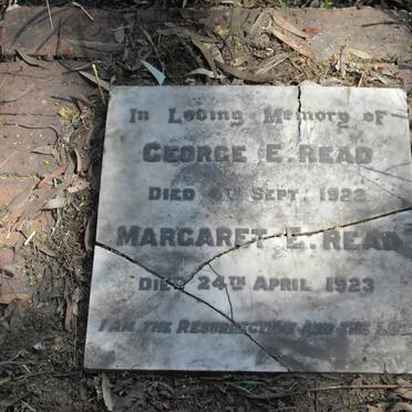 READ George E. -1922 &amp; Margaret E. -1923