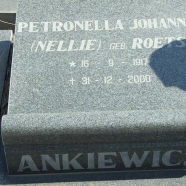 ANKIEWICZ Thomas Paulus 1907-1993 &amp; Petronella Johanna ROETS 1917-2000