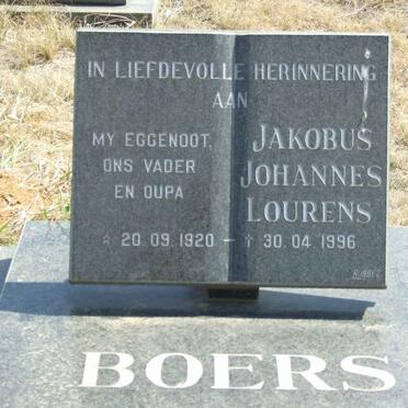 BOERS Jakobus Johannes Lourens 1920-1996