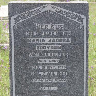 BOOYSEN Maria Jacoba voorheen BAUMANN nee ROOS 1875-1944