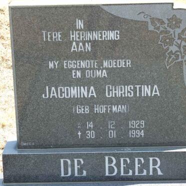 BEER Jacomina Christina, de nee HOFFMAN 1929-1994