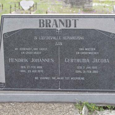 BRANDT Hendrik Johannes 1888-1970 & Gertruida Jacoba 1895-1982