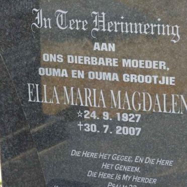 FRITZ Ella Maria Magdalena 1927-2007