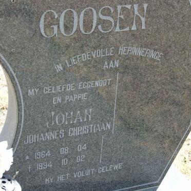 GOOSEN Johan Johannes Christiaan 1964-1994