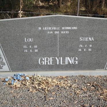 GREYLING Lou 1908-1998 &amp; Stiena 1910-1995