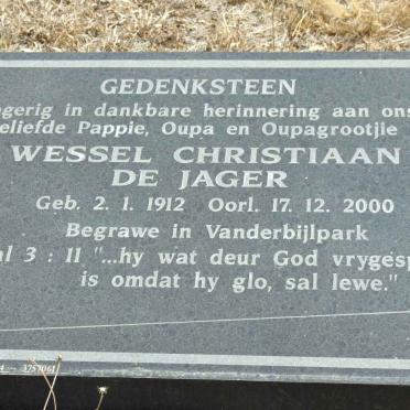 JAGER Wessel Christiaan, de 1912-2000