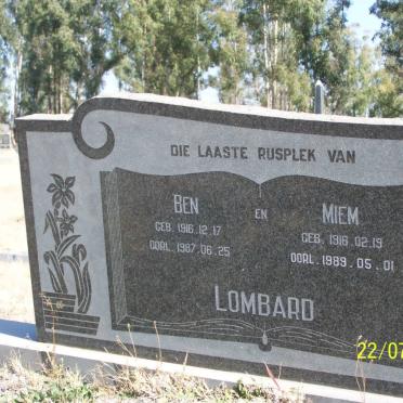 LOMBARD Ben 1916-1987 &amp; Miem 1916-1989
