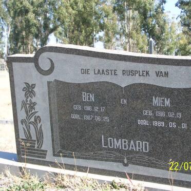 LOMBARD Ben 1916-1987 &amp; Miem 1916-1989