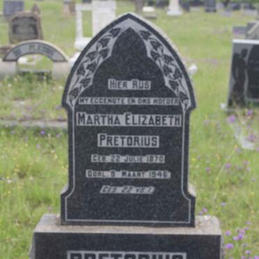PRETORIUS Martha Elizabeth 1870-1946