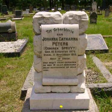 PETERS Johanna Catharina nee SPRUYT 1876-1918