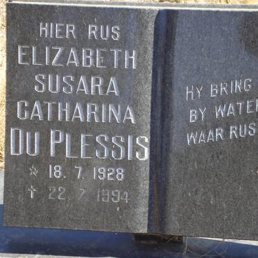 PLESSIS Elizabeth Susara Catharina, du 1928-1994