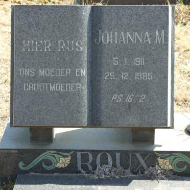 ROUX Johanna M. 1911-1985