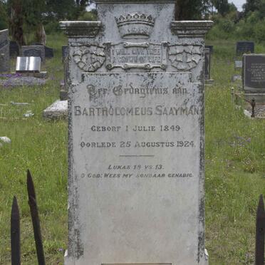 SAAYMAN Bartholomeus 1849-1924