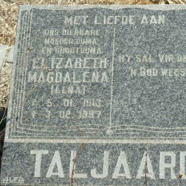 TALJAARD Elizabeth Magdalena 1913-1997
