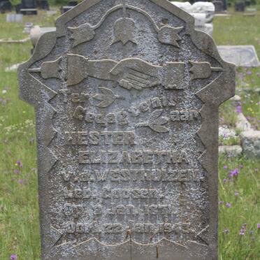 WESTHUIZEN Hester Elizabetha, van der nee GOOSEN 1871-1943