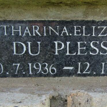PLESSIS Catharina Elizabeth, du 1936-1998