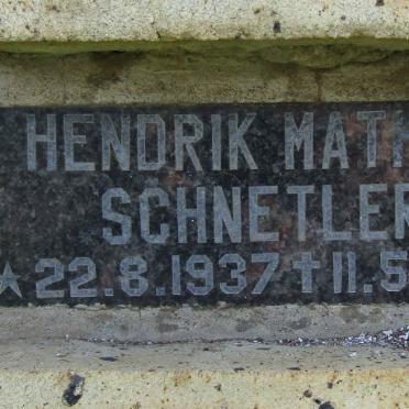 SCHNETLER Hendrik Mathys 1937-1997