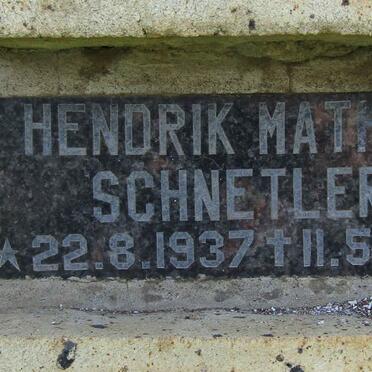 SCHNETLER Hendrik Mathys 1937-1997