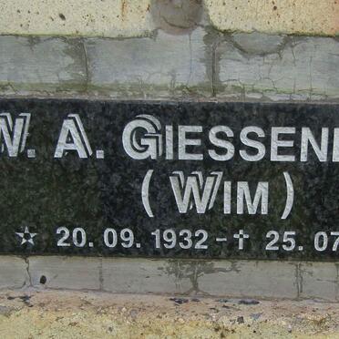 GIESSENBURG W.A. 1932-2000