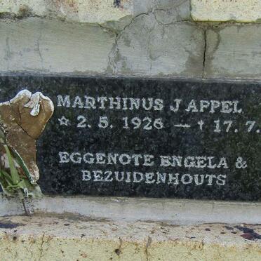 APPEL Marthinus J. 1926-1999