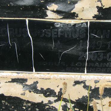 ASWEGEN Jacobus Josephus, van 1949-2003