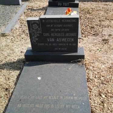 ASWEGEN Carl Hercules Jacobus, van 1923-1981